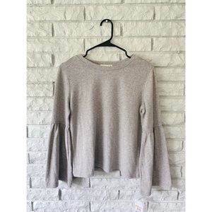 It’s Our Time Gray Bell Sleeve Top - Size Small